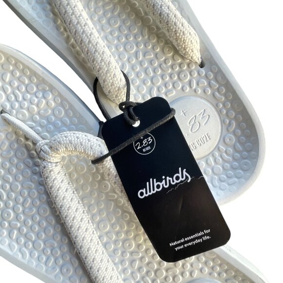 Allbirds Womens Sugar Zeffer Blizzard White Flip Flops Size 13 - Picture 2 of 5